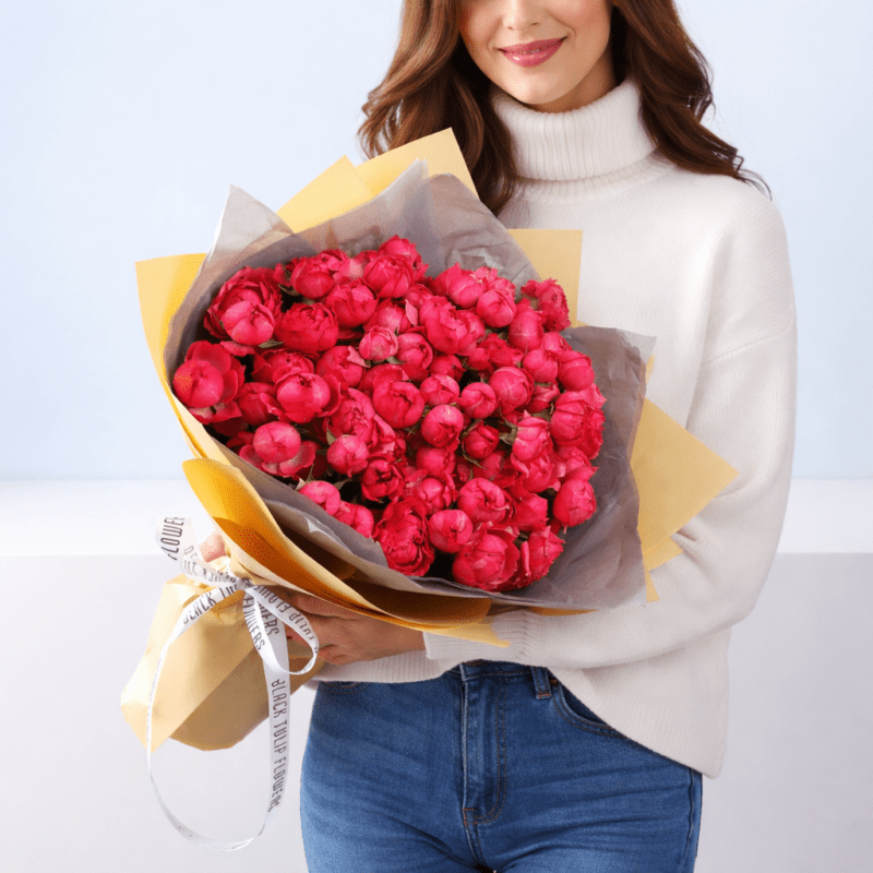 20 Bombastic Pink Rose Flower Bouquet