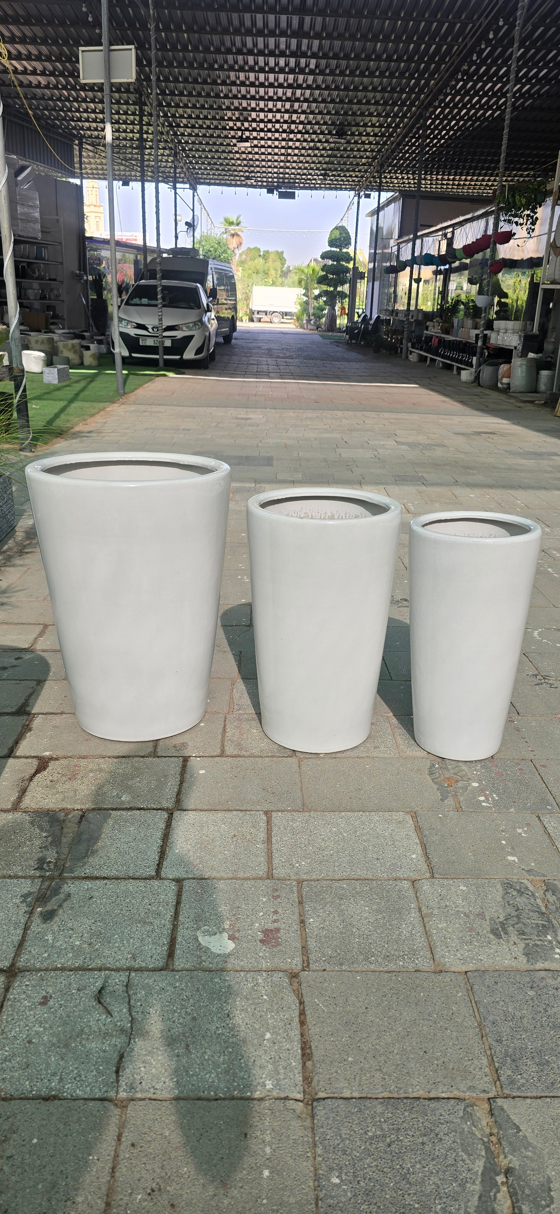 Black Ceramic Pot Set | Modern Planters for Indoor & Outdoor