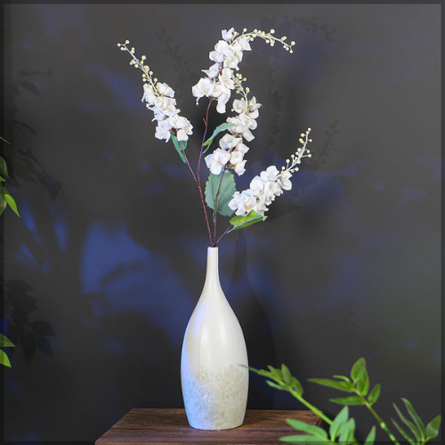 Artificial White Cherry Blossom Flower Stem