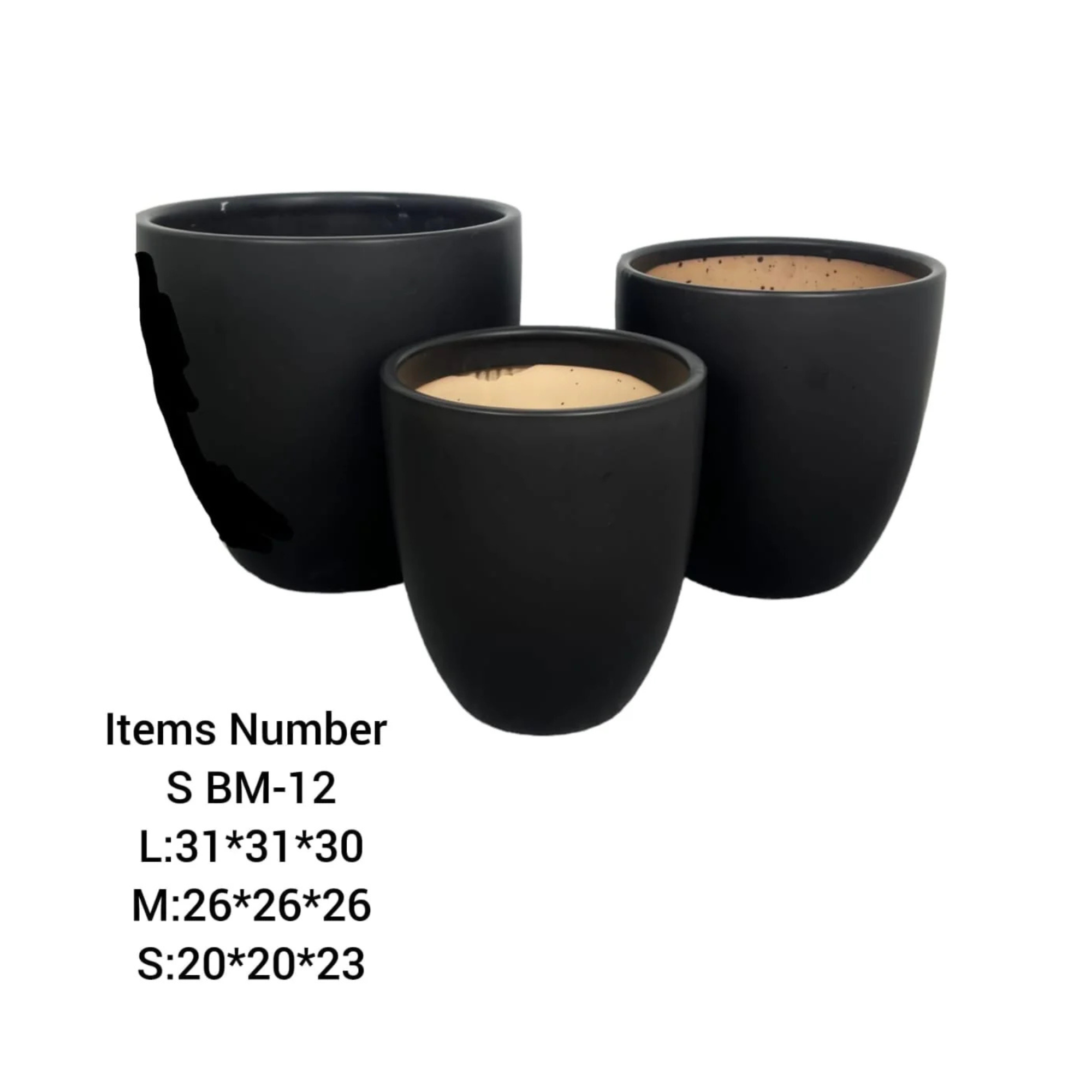 BM-12 Ceramic Planter Pot Set