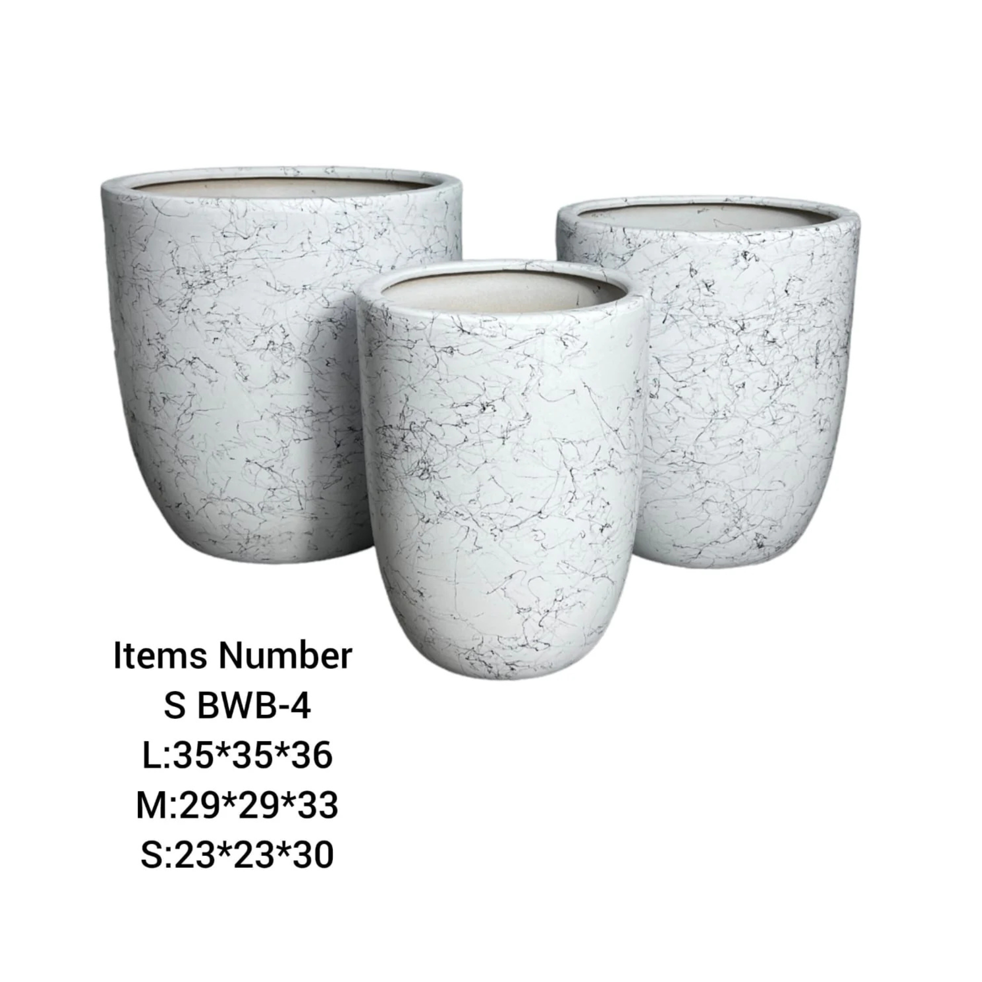 BWB-4 Premium Ceramic Pots combo Set