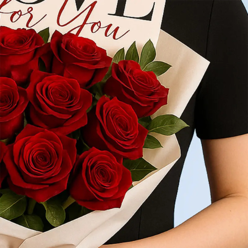 Red Rose Romantic Bouquet for Love Gift