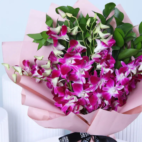 Royal Purple Orchid Bouquet for Gift