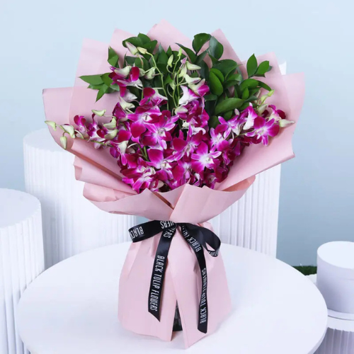 Royal Purple Orchid Bouquet for Gift