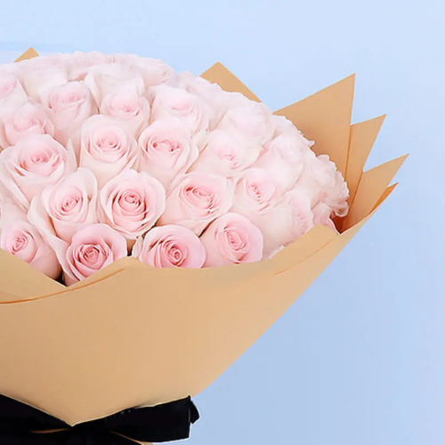 Romantic Light Pink Roses Bouquet