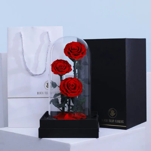 Red Trio Forever Rose Bouquet Gift
