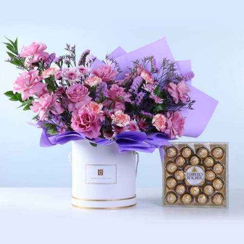 Luxury Violet Mixed Flower Bouquet