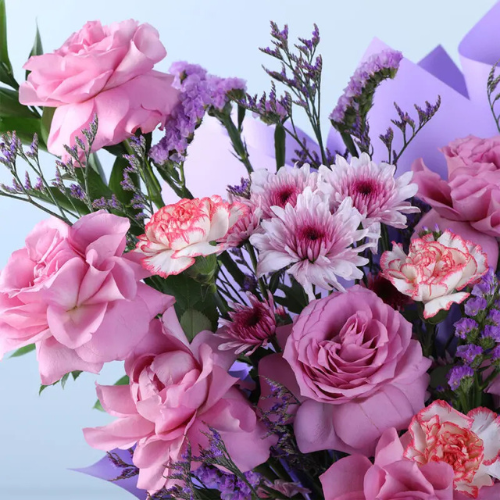 Luxury Violet Mixed Flower Bouquet