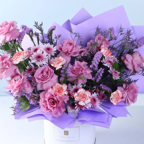 Luxury Violet Mixed Flower Bouquet