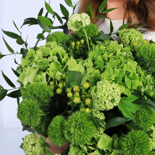 Luxury Green Floral Bouquet Arrangement