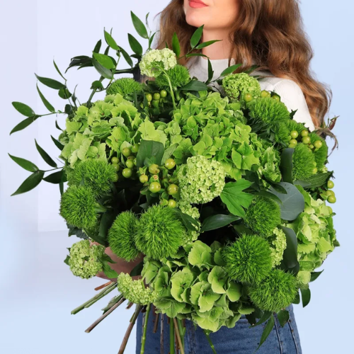 Luxury Green Floral Bouquet Arrangement