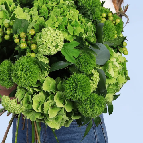 Luxury Green Floral Bouquet Arrangement