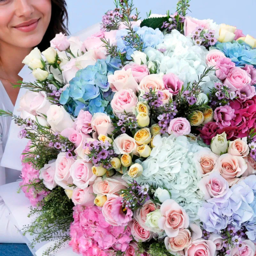 Rosy Elegance Fresh Flower Bouquet