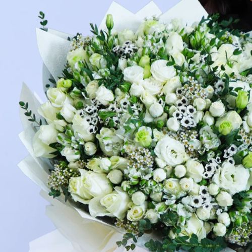 Fresh White Charm Flower Bouquet