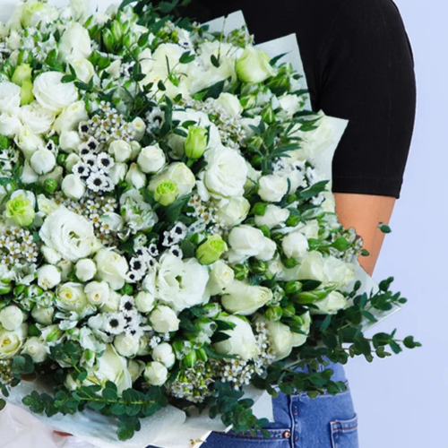 Fresh White Charm Flower Bouquet