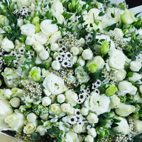 Fresh White Charm Flower Bouquet