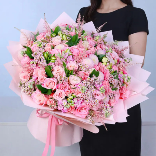 Blooming Blush Elegance Flower Arrangement