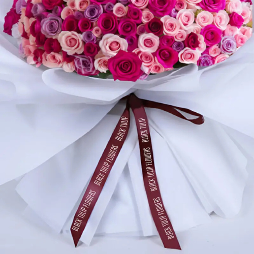 Premium Pink Purple Rose Flower Bouquet