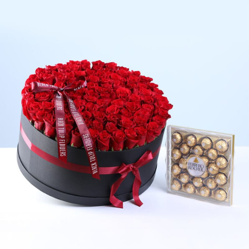 Grand Romance 100 Red Roses Bouquet