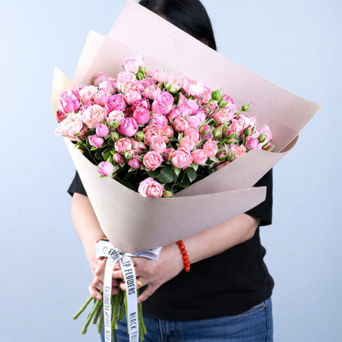 Luxury Bombastic Pink Rose Flower Bouquet
