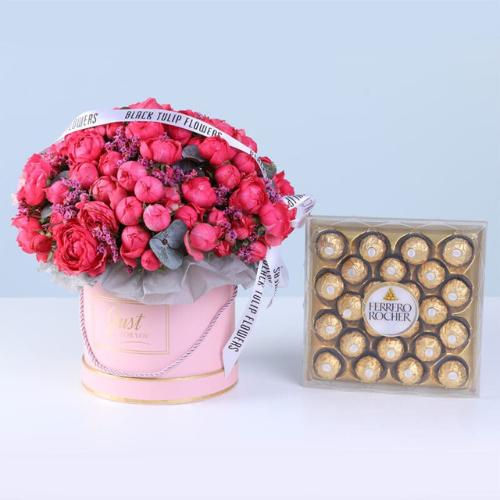 Premium Bombastic Pink Rose Gift Box