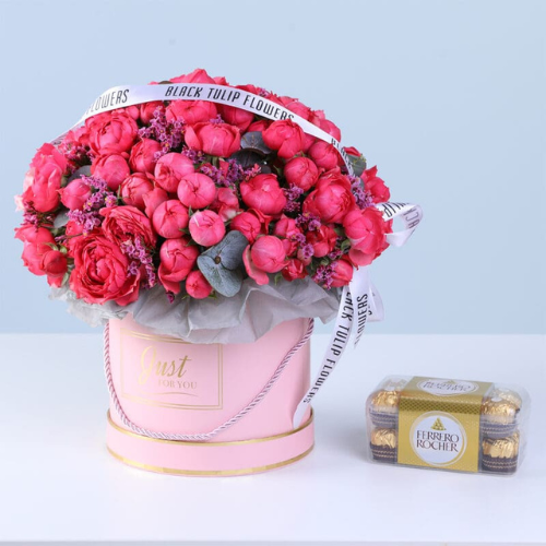 Premium Bombastic Pink Rose Gift Box