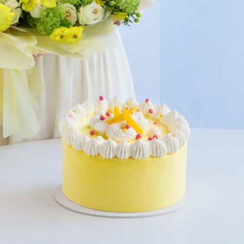 Mango Ice Cream Cake & Golden Bloom Combo