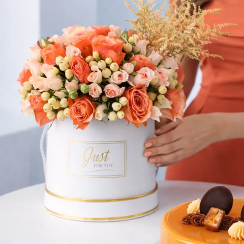 Birthday Flower Box with Snickers Cake