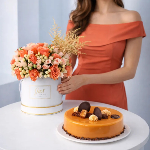 Birthday Flower Box with Snickers Cake