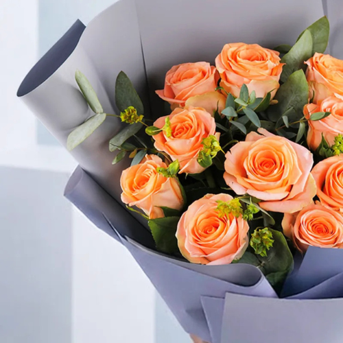 Orange Rose & Chocolate Cake Gift Combo