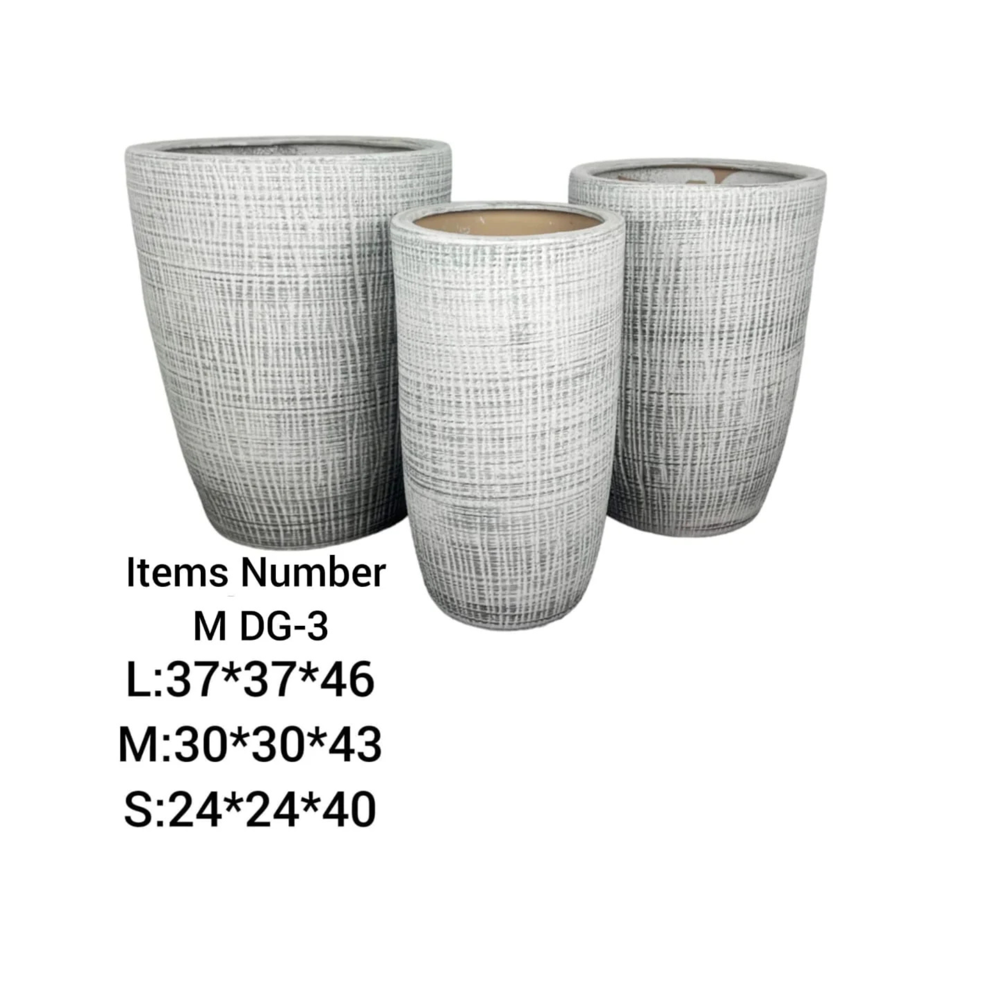 DG-3 Ceramic Planter Pots Set
