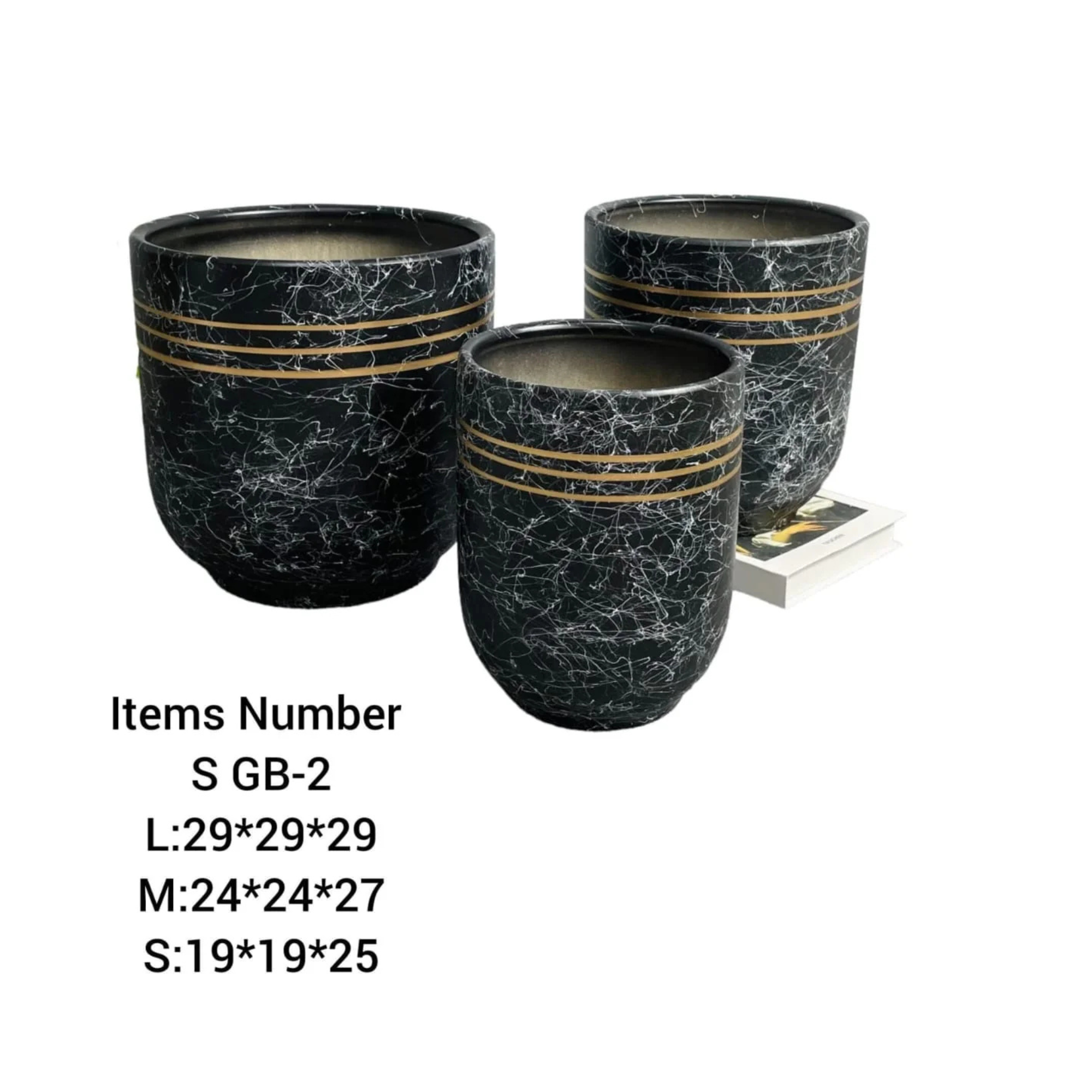 GB-2 Premium Ceramic Pots combo Set