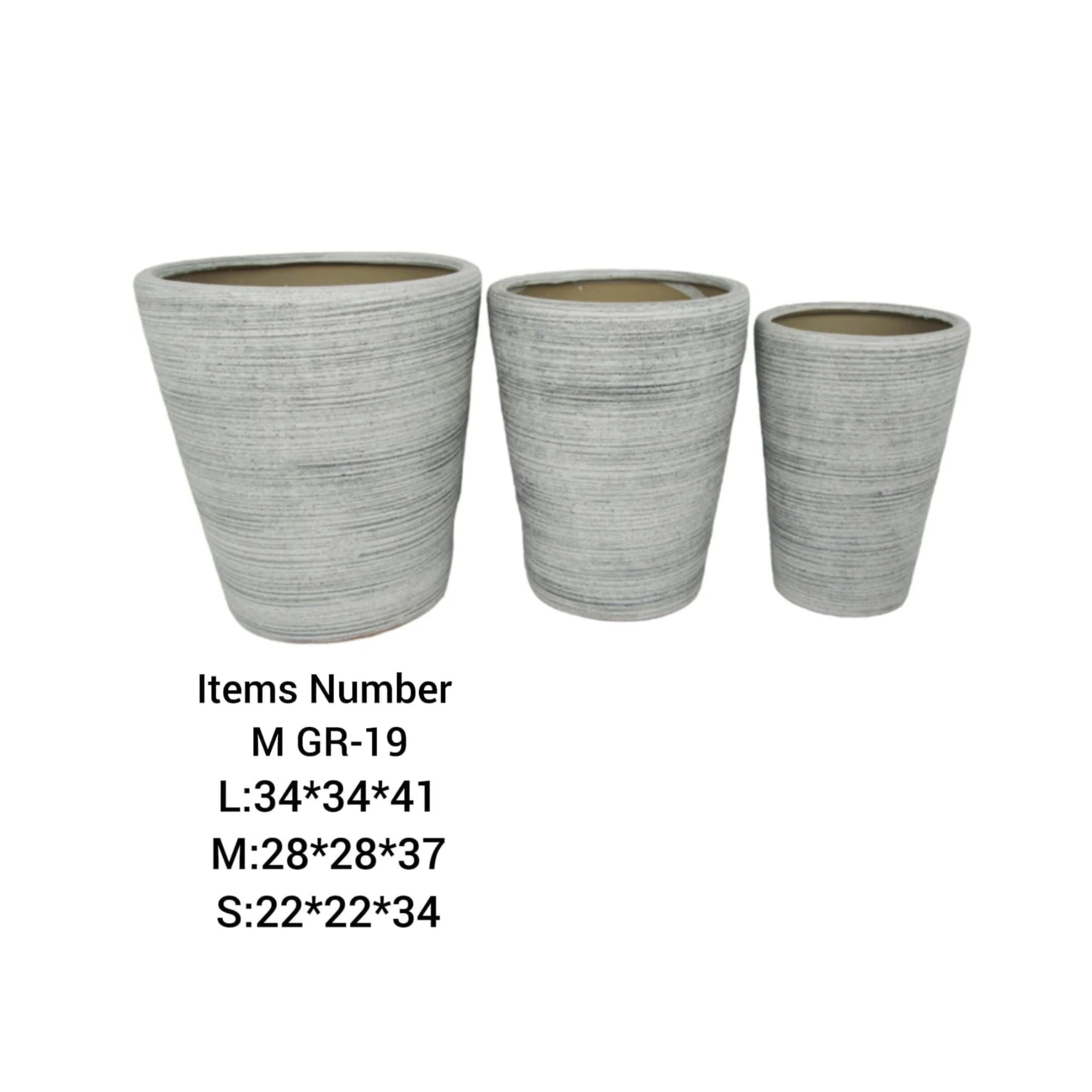 GR-19 Ceramic Planter Pot Set
