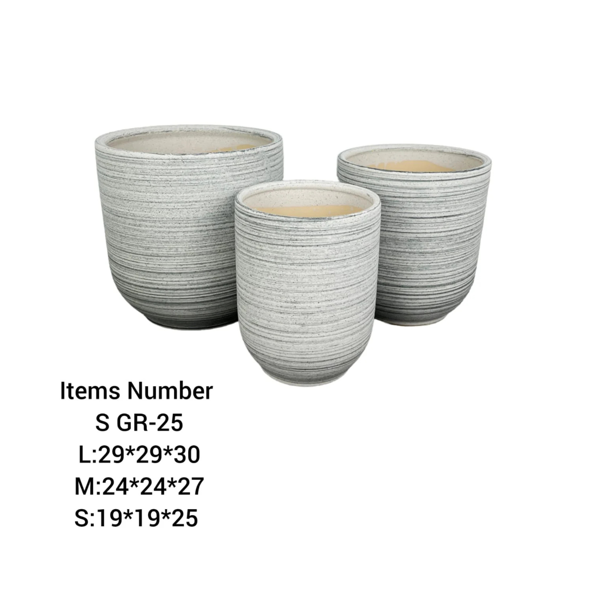 GR-25 Premium Ceramic Pot Combo set