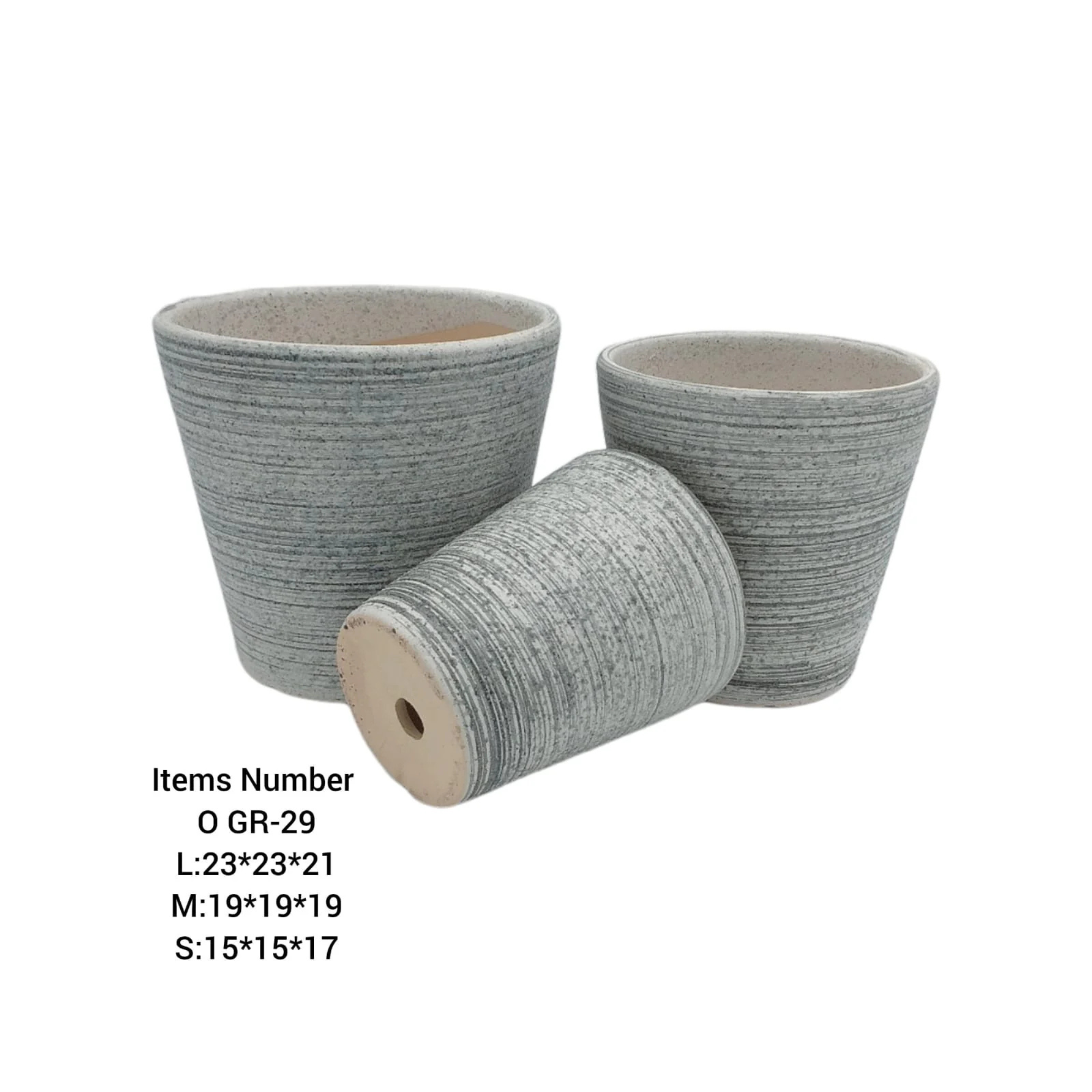 GR-29 Ceramic Planter Pot Set