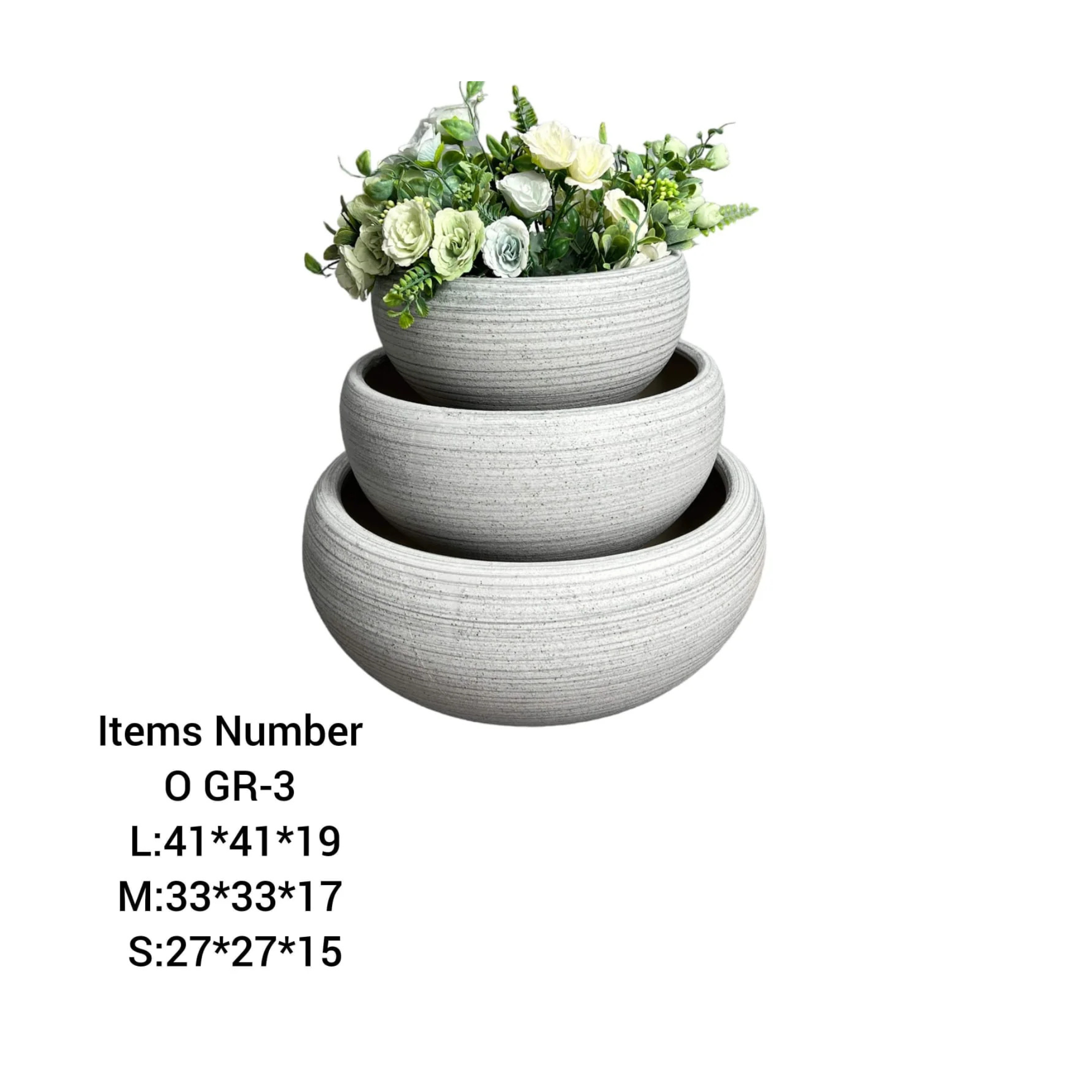 GR-3  Ceramic Pots Combo set 