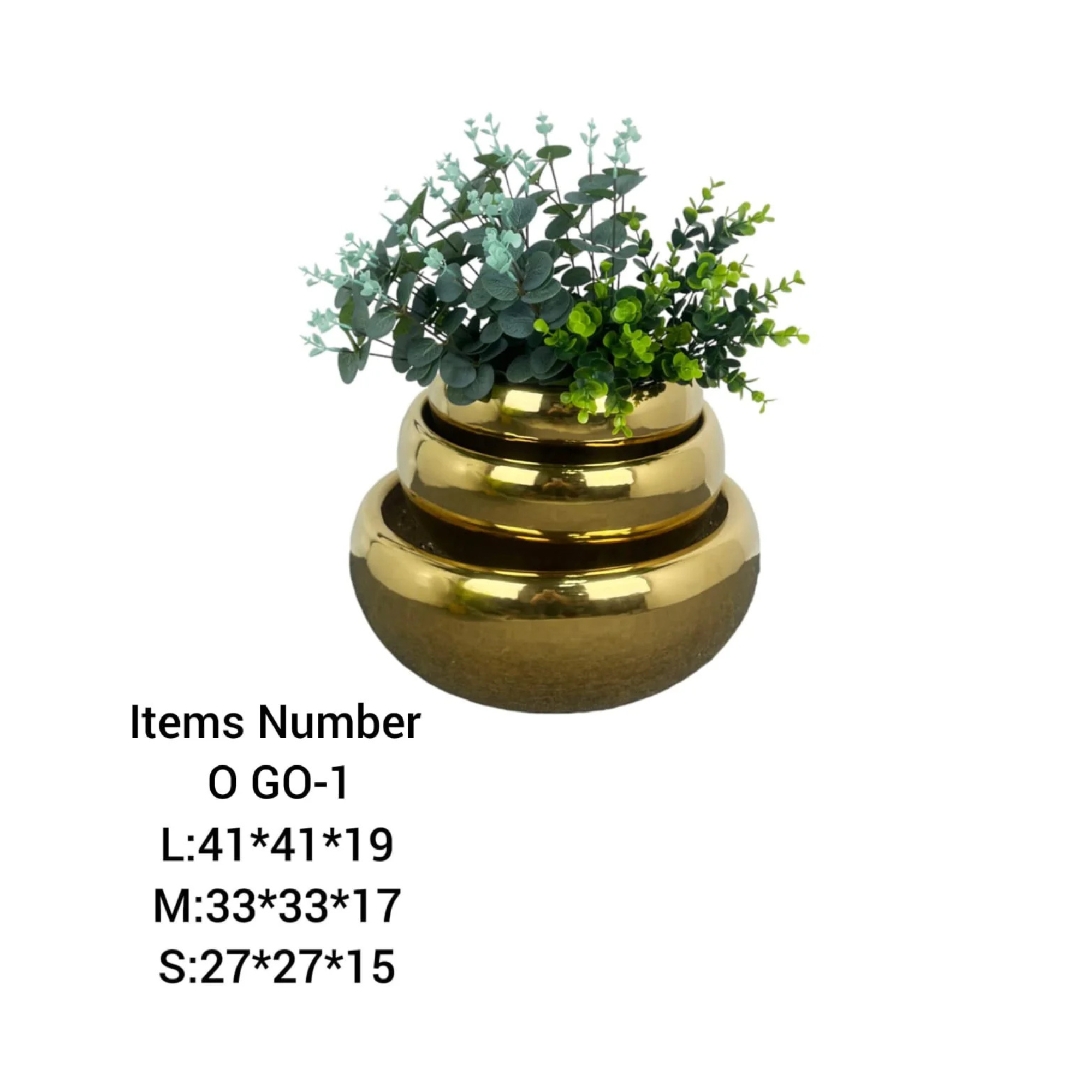 Golden Ceramic Pots Combo Set GO-1
