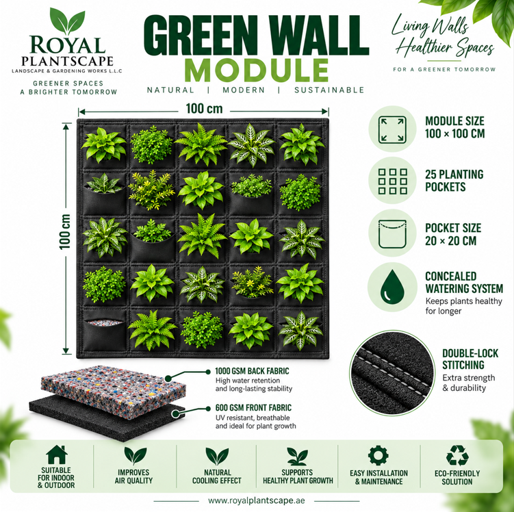 Green Wall Planting Pocket Module with 2-Year Warranty 