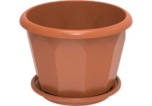 Hexagonal Plastic Flower Pots with Tray