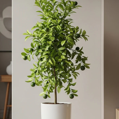 Limequat Plant in Ceramic Pot