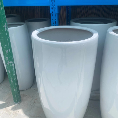 White Ceramic Tall Pots A9