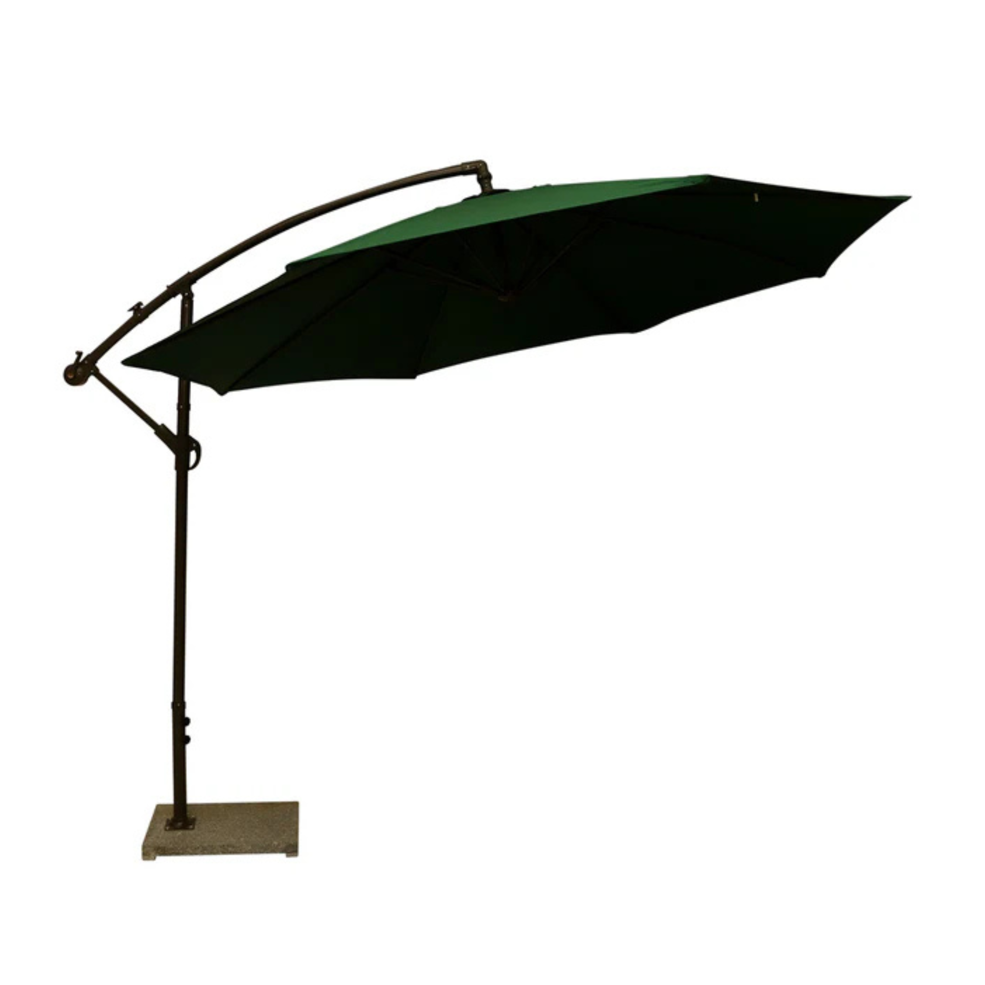 Outdoor Green Hanging Umbrella with Base