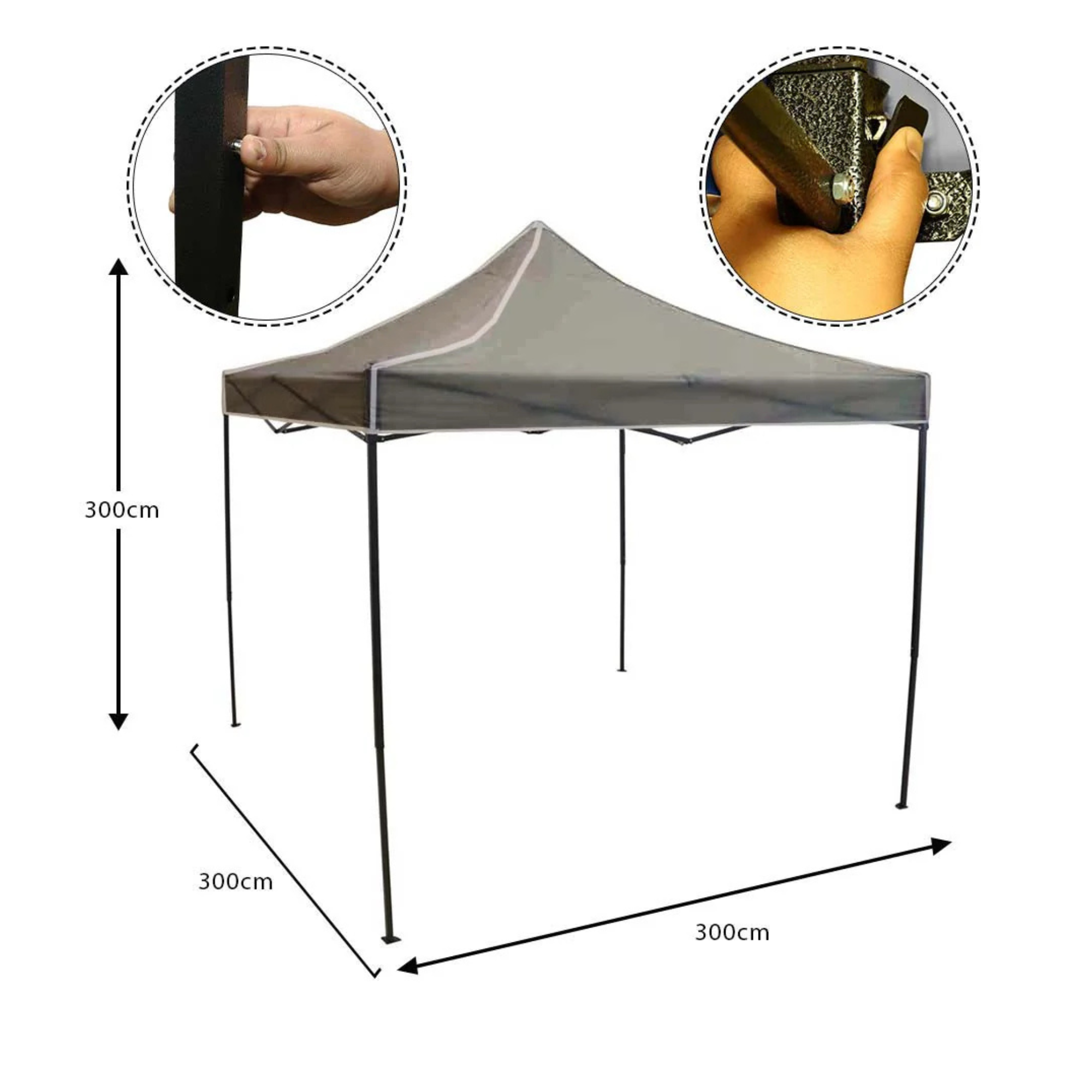 3x3m Outdoor Garden Top Cover Camping Tent (Tent Only)