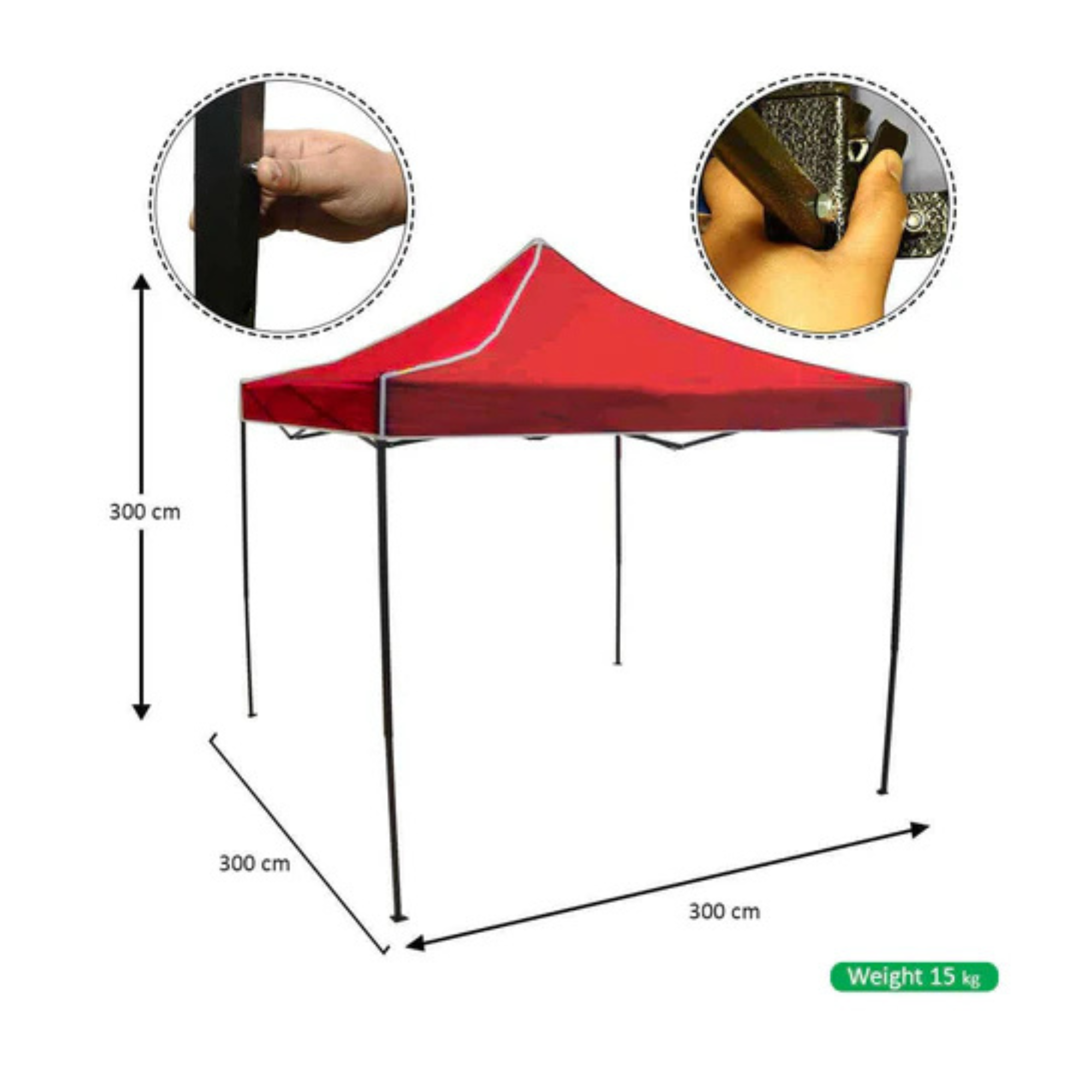 3x3m Outdoor Garden Top Cover Camping Tent (Tent Only)