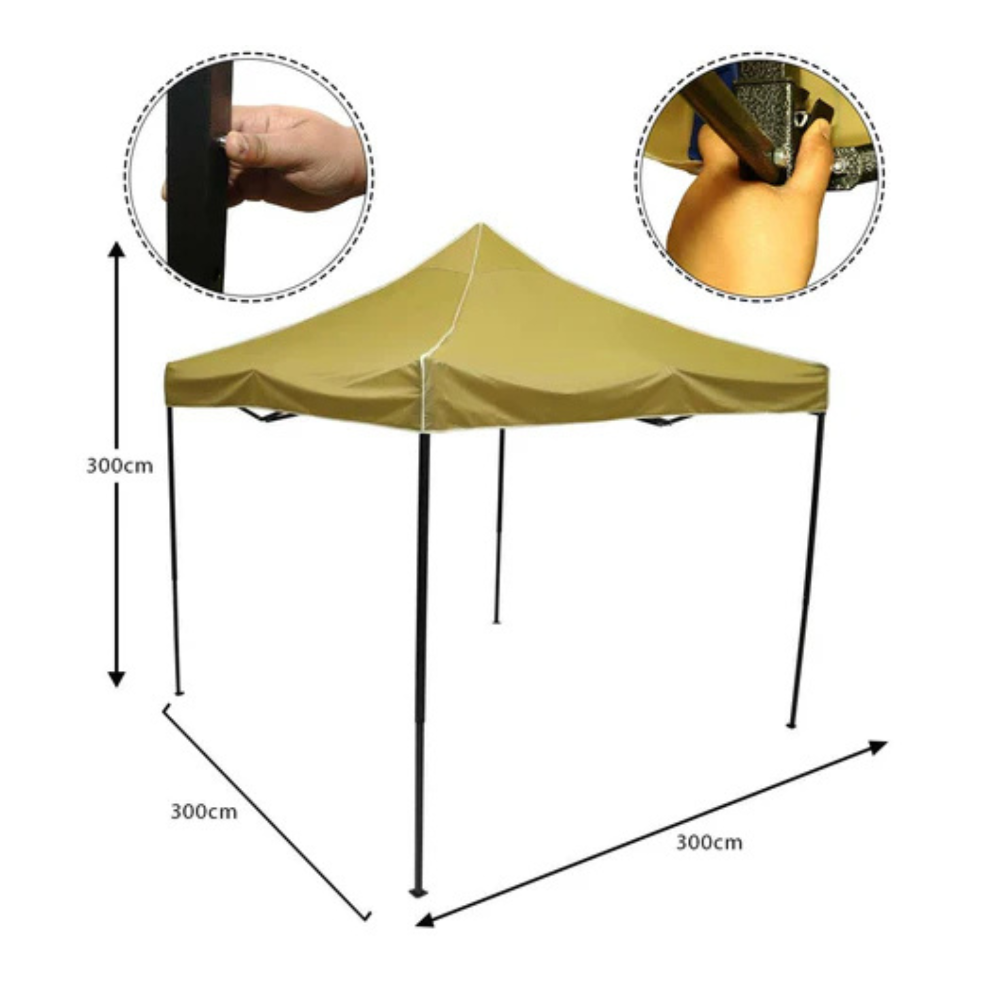 3x3m Outdoor Garden Top Cover Camping Tent (Tent Only)