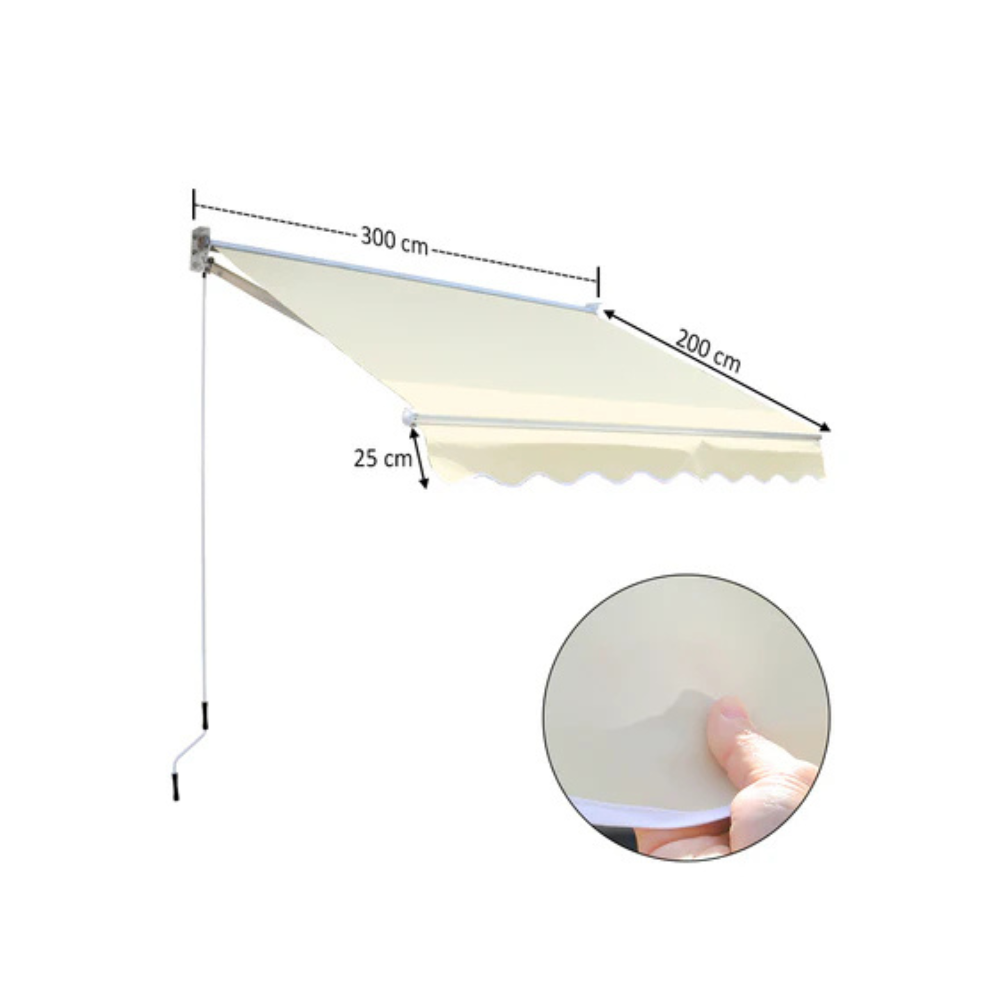 Outdoor Deck Canopy Shelter 3m x 2m