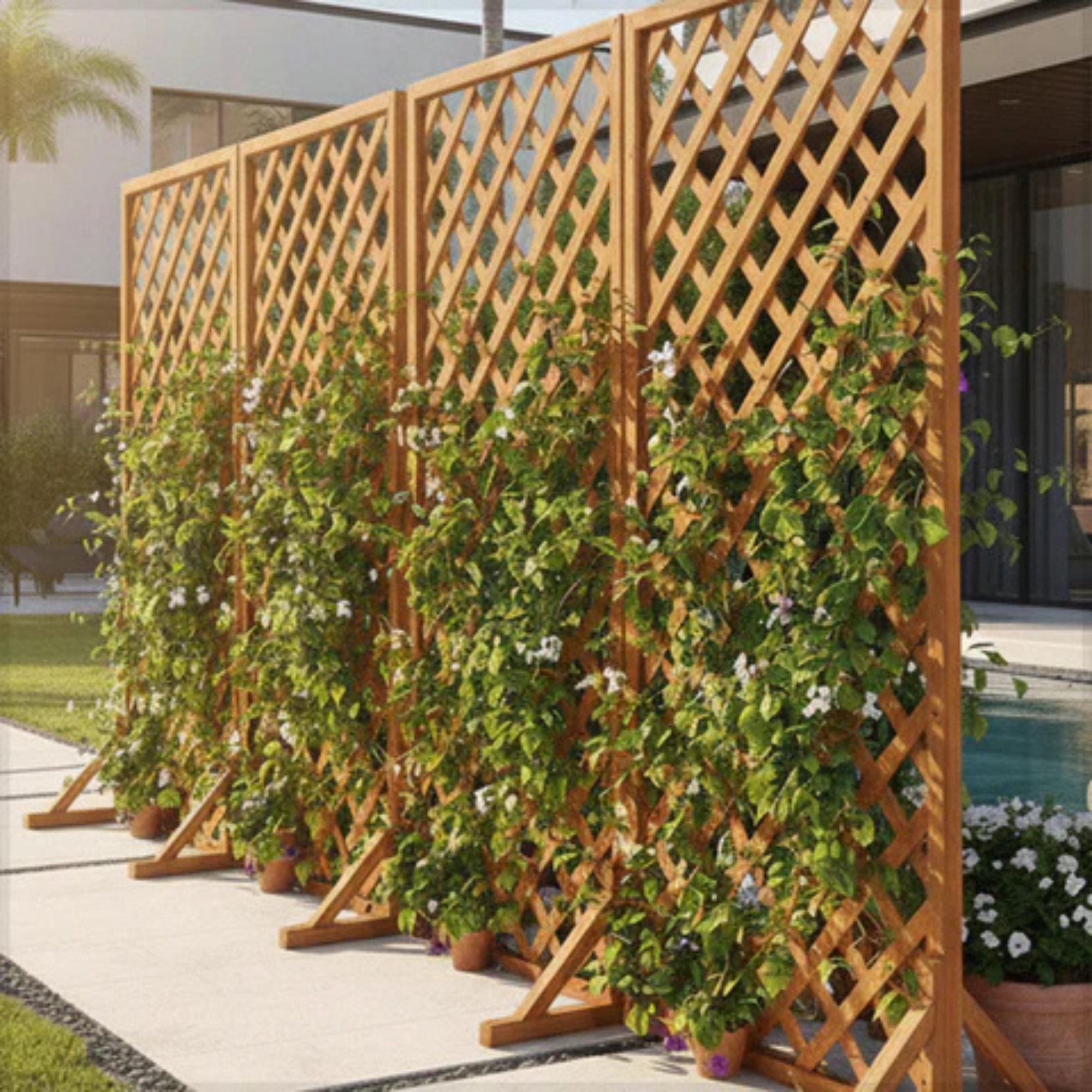 Garden Fence for Climbing Pots & Plants 1 Piece (Only Screen)