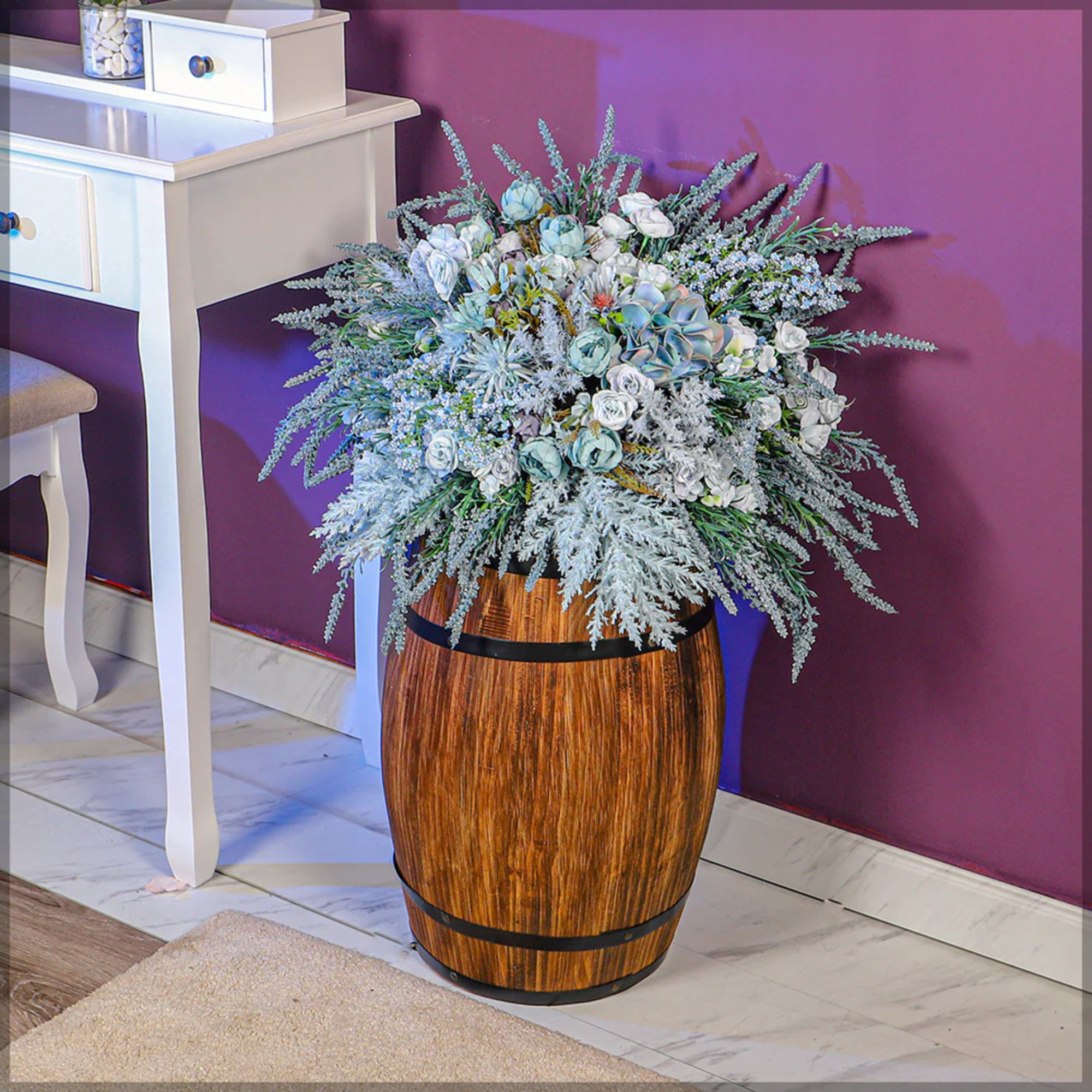 Decorative Wooden Barrel Only