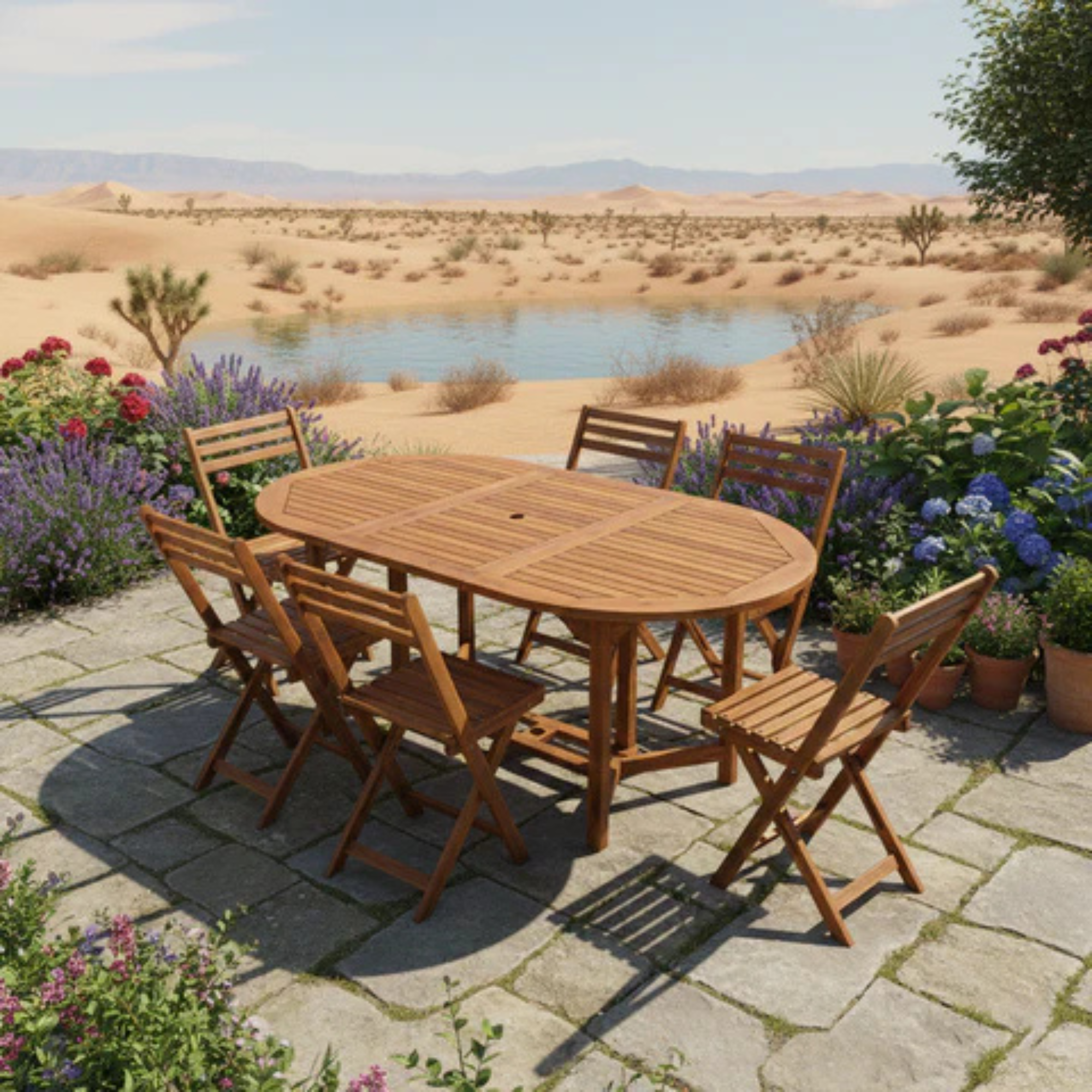 Patio Bistro Set Foldable Outdoor