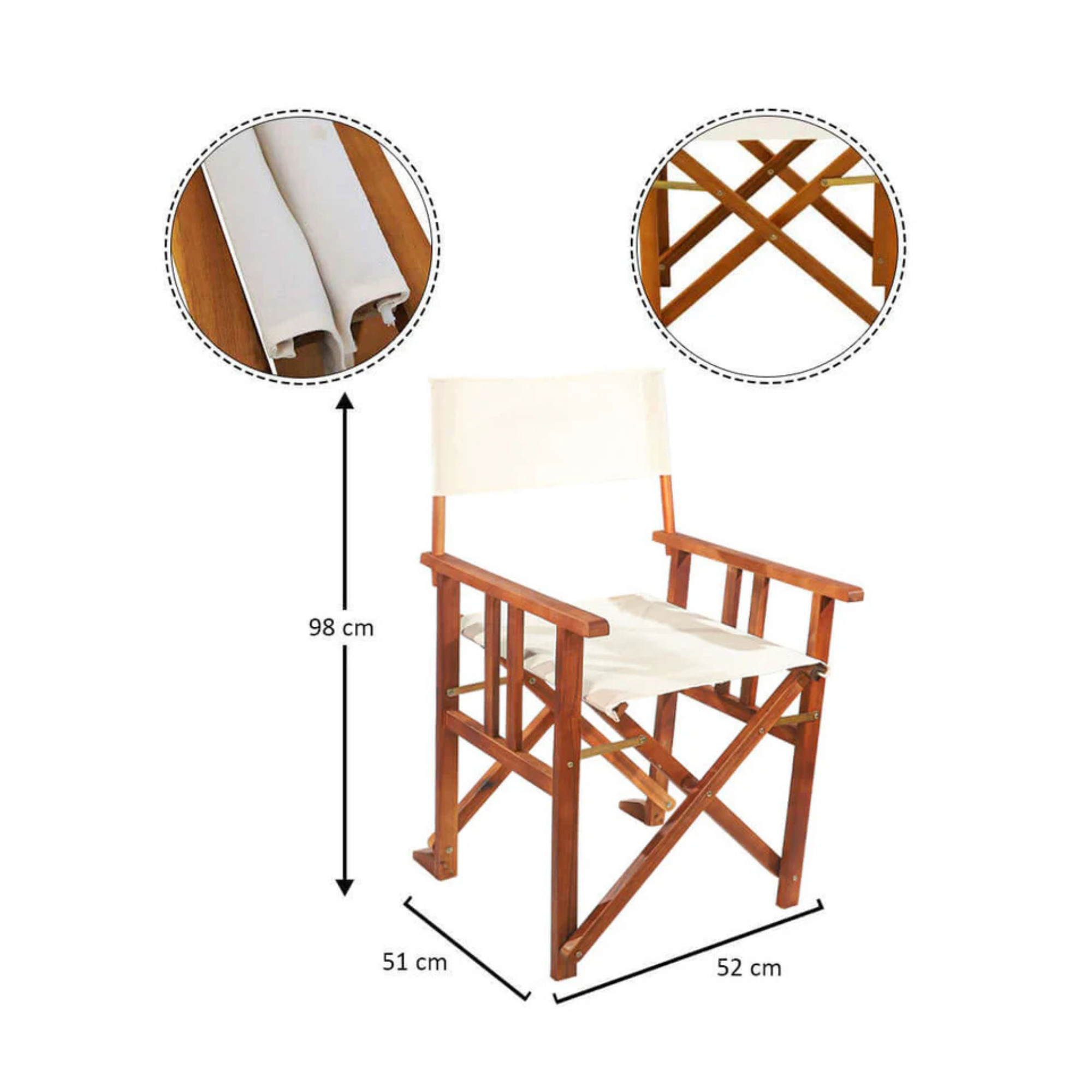 Wood Fabric Folding Chair for Outdoor